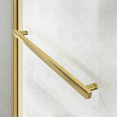 Vincea Slim Soft 110x90 VSR-1SS9011CLG профиль Брашированное золото стекло прозрачное без поддона