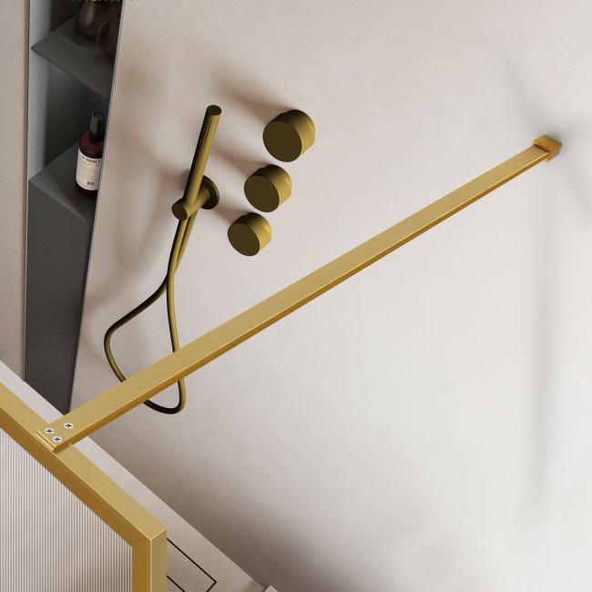 Vincea Walk-In VSW-1HP800FLBG, 800*2000, брашированное золото, стекло рифленое