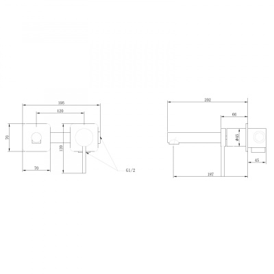 ABBER Emotion AF8812G для раковины скрытого монтажа, золото матовое