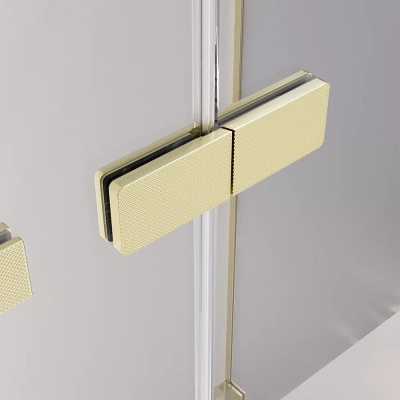 Veconi Premium Alassio G, 1500х2000, брашированное золото, стекло прозрачное осветленное