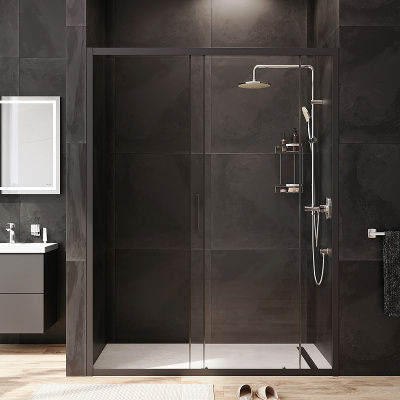 AM.PM Gem 150 W90G-150-1-195BT профиль Черный матовый стекло прозрачное