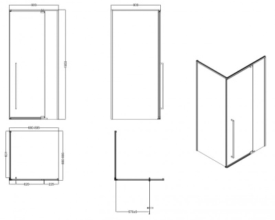 ESBANO ESA-90KV-B (без поддона)