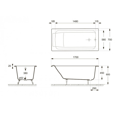 Delice Palomba 170х70 с антискользящим покрытием DLR230620-AS