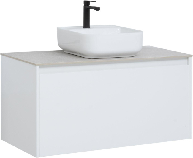 Aquanet Nova Lite 100 1+1 ящ. бел. глянец без раковины