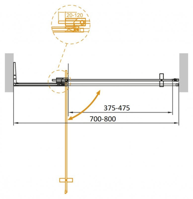 CEZARES SLIDER-B-1-70/80-BR-BORO