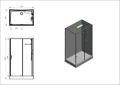 Aquanet Passion EVO 120x80 R White