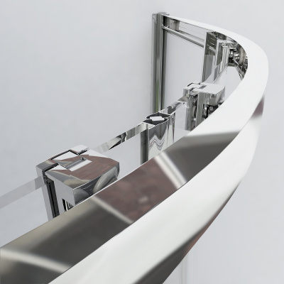 Vincea Garda VSQ-1G100CL, 1000x1000, хром, стекло прозрачное без поддона