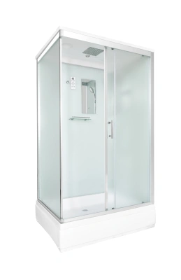 DTO D229S с электрикой(120*90*220) средний поддон(27см), профиль хром, стекло матовое(4мм), 4места
