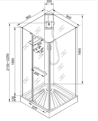 Ceruttispa MiMi90B (90x90x215-225)