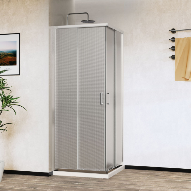 Vincea City VSS-5CT9010MT, 1000*900, хром, стекло текстурное без поддона
