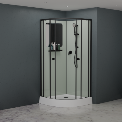 RGW AN-208-B Полукруг/Чёрный/Прозрачное/5 мм (3 уп.)