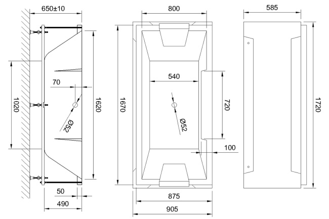 Royal Bath TRIUMPH RB665101 170х87х65 в сборе Royal Bath TRIUMPH RB665101 170х87х65 в сборе
