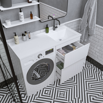 Grossman МАРСАЛ-120 см правая белая + кронштейн