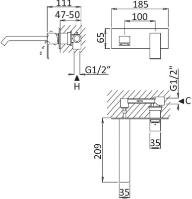 Cezares Porta PORTA-BLI-01-W0 с внутренней частью