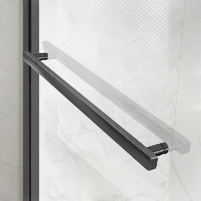 Vincea Slim Soft VSR-1SS8011CLGM, 1100*800, вороненая сталь, стекло прозрачное