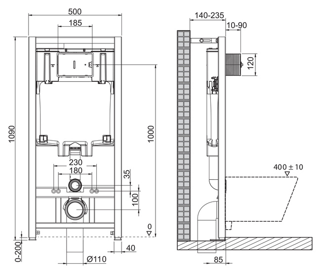 BelBagno BB002-80/BB014-SR-BIANCO с кнопкой смыва Белый