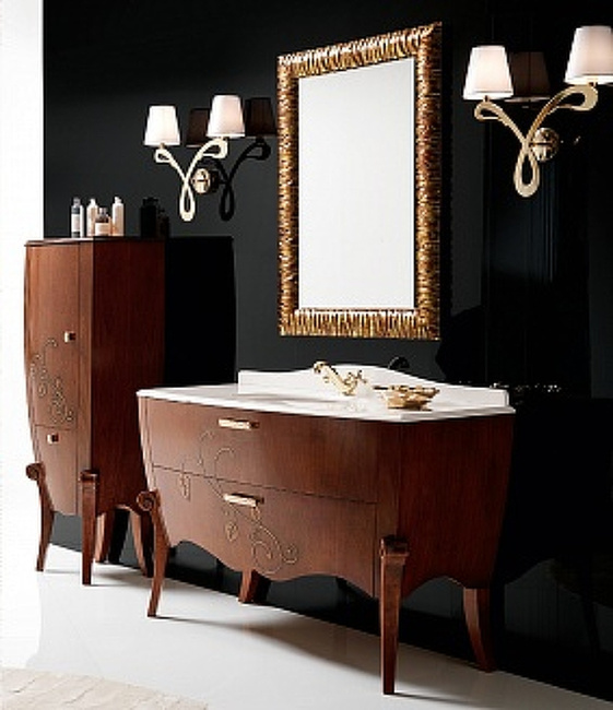 Cezares Cavalli 120 CAVALLI 1200x30x750 Noce Foglia oro