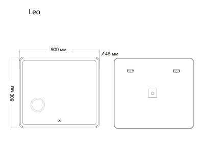 Grossman Leo 169080 90x80 с LED подсветкой