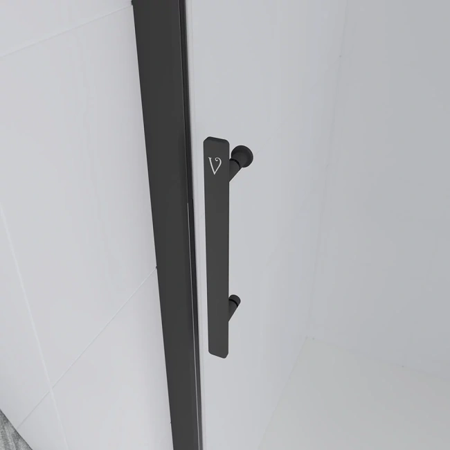 Veconi Evo 100 B, 1000x1950, черный матовый, стекло тонированное матовое