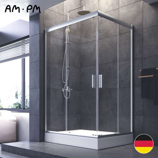 AM.PM Gem 120x90 W90G-404-120290-MT профиль Хром матовый стекло прозрачное без поддона
