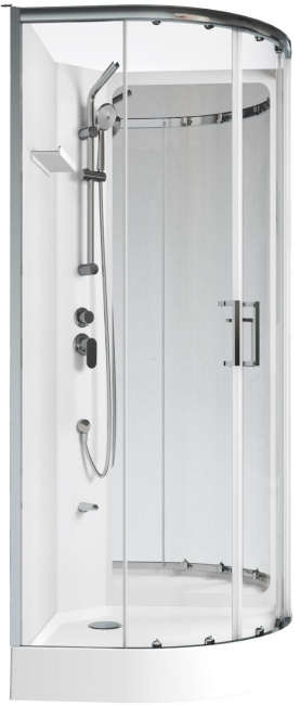 Aquanet Passion R 3.0 90x90, прозрачное стекло