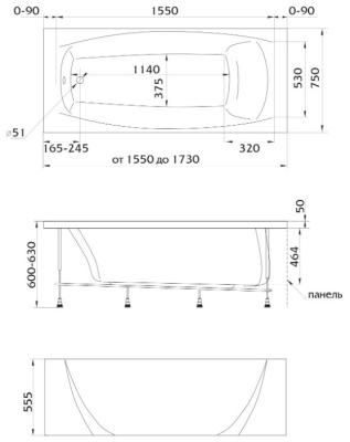 1Marka Pragmatika 173x75 акрил угловая 1Marka Pragmatika 173x75 акрил угловая
