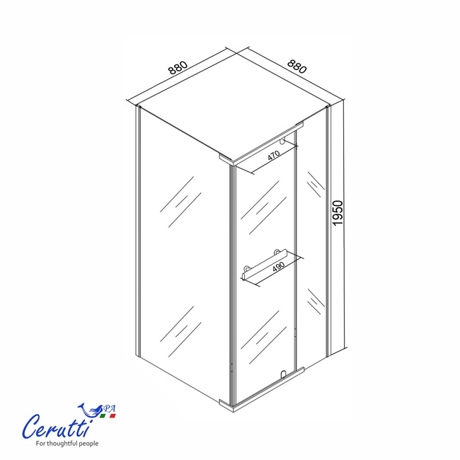 Ceruttispa МИМИ (MIMI) ZQ91BF (90x90x195)