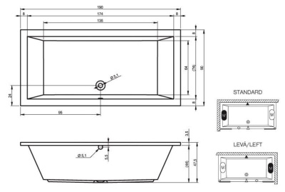 Riho Lusso 190x90 Riho Lusso 190x90