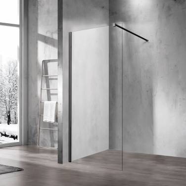 Vincea Walk-In VSW-1H100CLB,1000x2000, черный матовый, стекло прозрачное