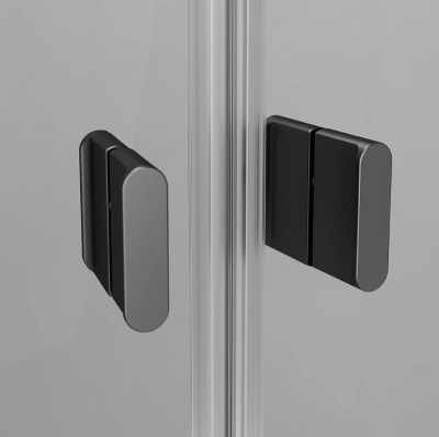 AM.PM X-Joy Twin Slide 90х90 W88E-205-090BT64 профиль Черный матовый стекло прозрачное с поддоном