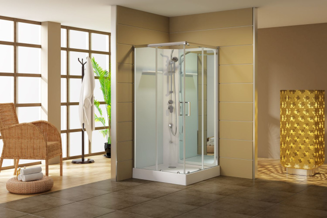 Aquanet Passion S 3.0 90x90, прозрачное стекло