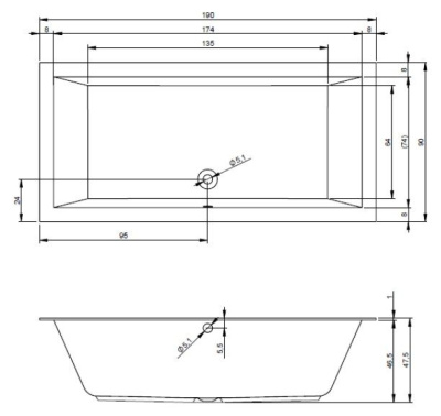 Riho Lugo 190x90 Riho Lugo 190x90