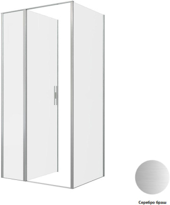 Allen Brau Priority 100x90 3.31029.BA + 3.31044.BA серебро браш без поддона