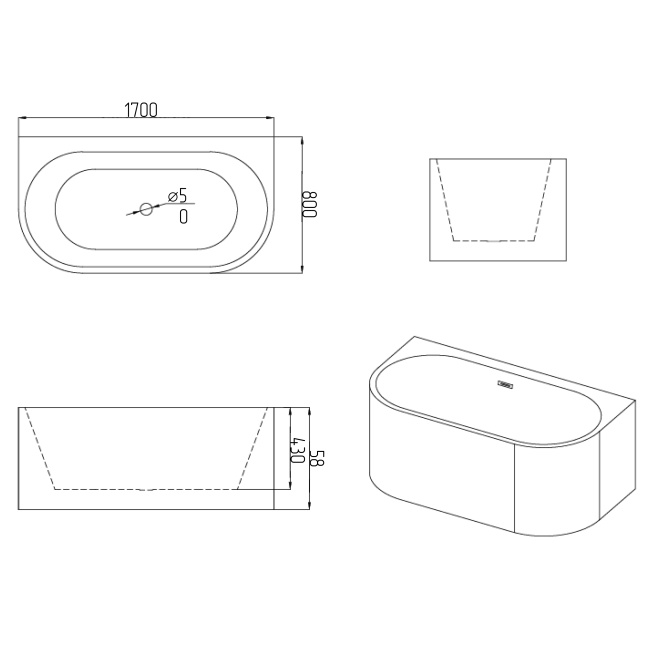 Grossman Cristal GR-17073 (170x80x58),1 место
