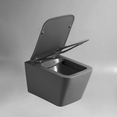 Vincea Q-Line VT1-12MA безободковый, ультратонкое soft close сиденье, антрацит матовый