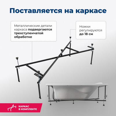 Aquanet Grenada 180x90 (с каркасом) Aquanet Grenada 180x90 (с каркасом)