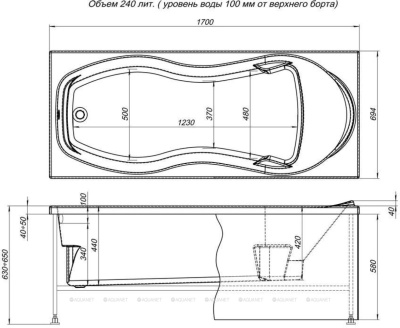 Aquanet TESSA 170*70 (NEW) (242924) Aquanet TESSA 170*70 (NEW) (242924)