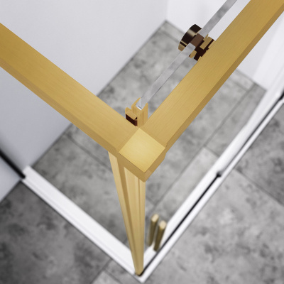 Vincea Slim-N VSR-4SN8011CLG, 1100*800, брашированное золото, стекло прозрачное (без поддона)