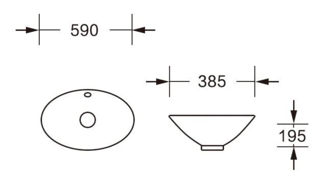 Ceruttispa CR7027 накладная, белая, лодочка, с переливом 590х385х195