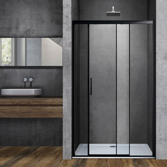 Vincea Soft VDS-3SO110CLB, 1100, черный, стекло прозрачное