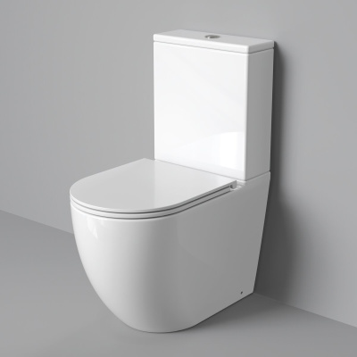 Grossman GR-4494SQ (640х360х835) безободковый,белый с тонкой крышкой,микролифт,смыв торнадо,2 места