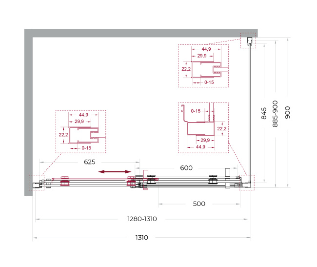 BelBagno MARINO-2-AH-1-130/90-C-GM