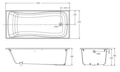 Jacob Delafon Bliss 170x75 см E6D902-0
