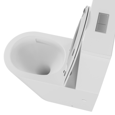 Grossman GR-4458MSQ (640х360х835) безободковый,белый матовый с тонкой крышкой,микролифт,смыв торнадо,2 места