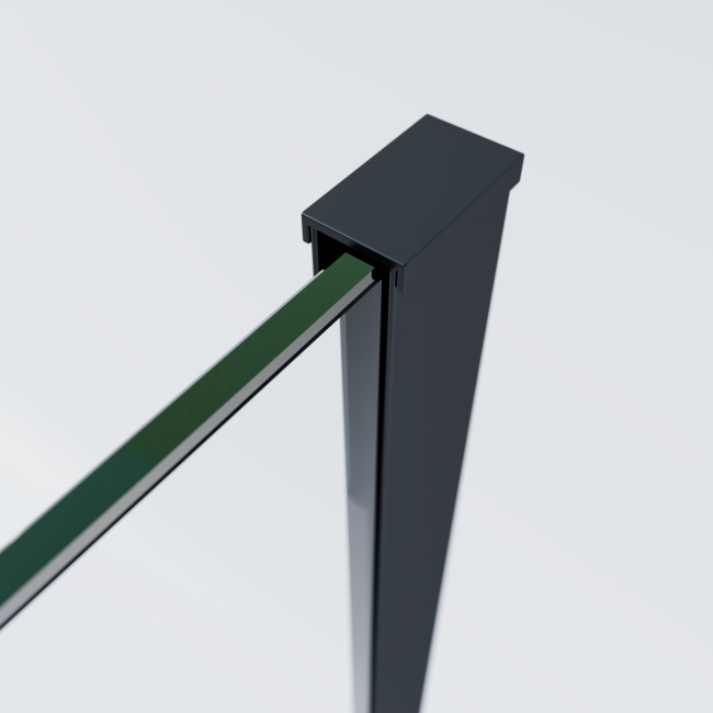 Vincea Soft 2 VSR-3SO29012CLB, 1200*900, черный, стекло прозрачное