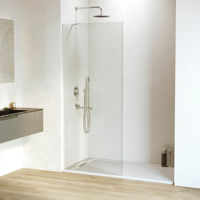 RGW WA-110-W Белый/Прозрачное/8 мм/110*195