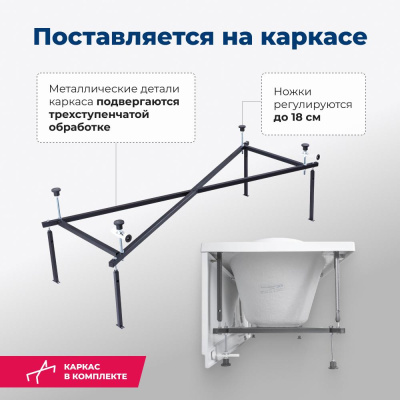 Aquanet West NEW 170x70 (с каркасом) Aquanet West NEW 170x70 (с каркасом)