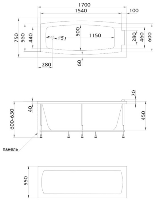 1Marka "AELITA" 170*75