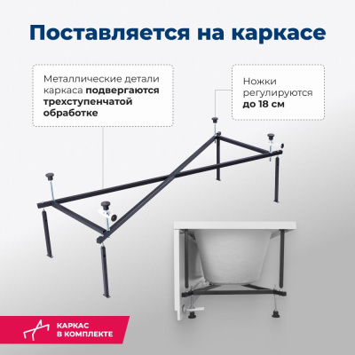 Aquanet Light 170x70 (с каркасом) Aquanet Light 170x70 (с каркасом)