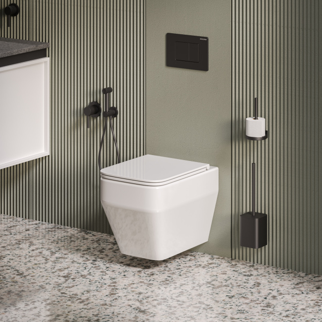 Grossman GR-4410SQ (530х365х370) безободковый,смыв торнадо,белый с тонкой крышкой,микролифт,1 место